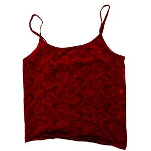 Vintage Wassio Stretch Camisole Tank Top Red Burgundy Maroon Wine Size M